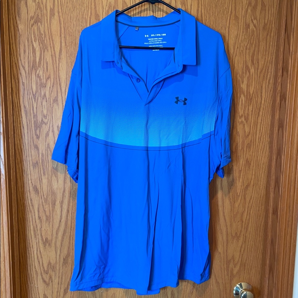 Under Armour Men's Ico-Chill Golf Blue Polo